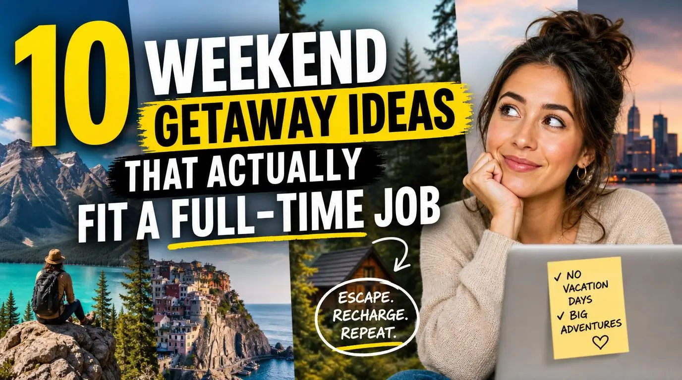 10 Weekend Getaway Ideas That Actually Fit a Full-Time Job